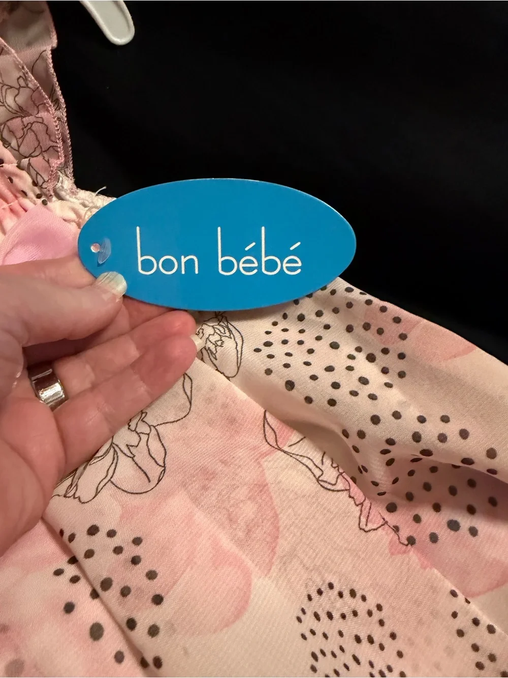 Bon Bebe Pink and White Floral One-Piece